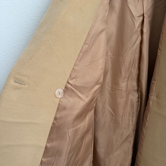 Lulus Harriet Long Double-breasted Tan Coat Brown - Size M - Picture 6 of 6